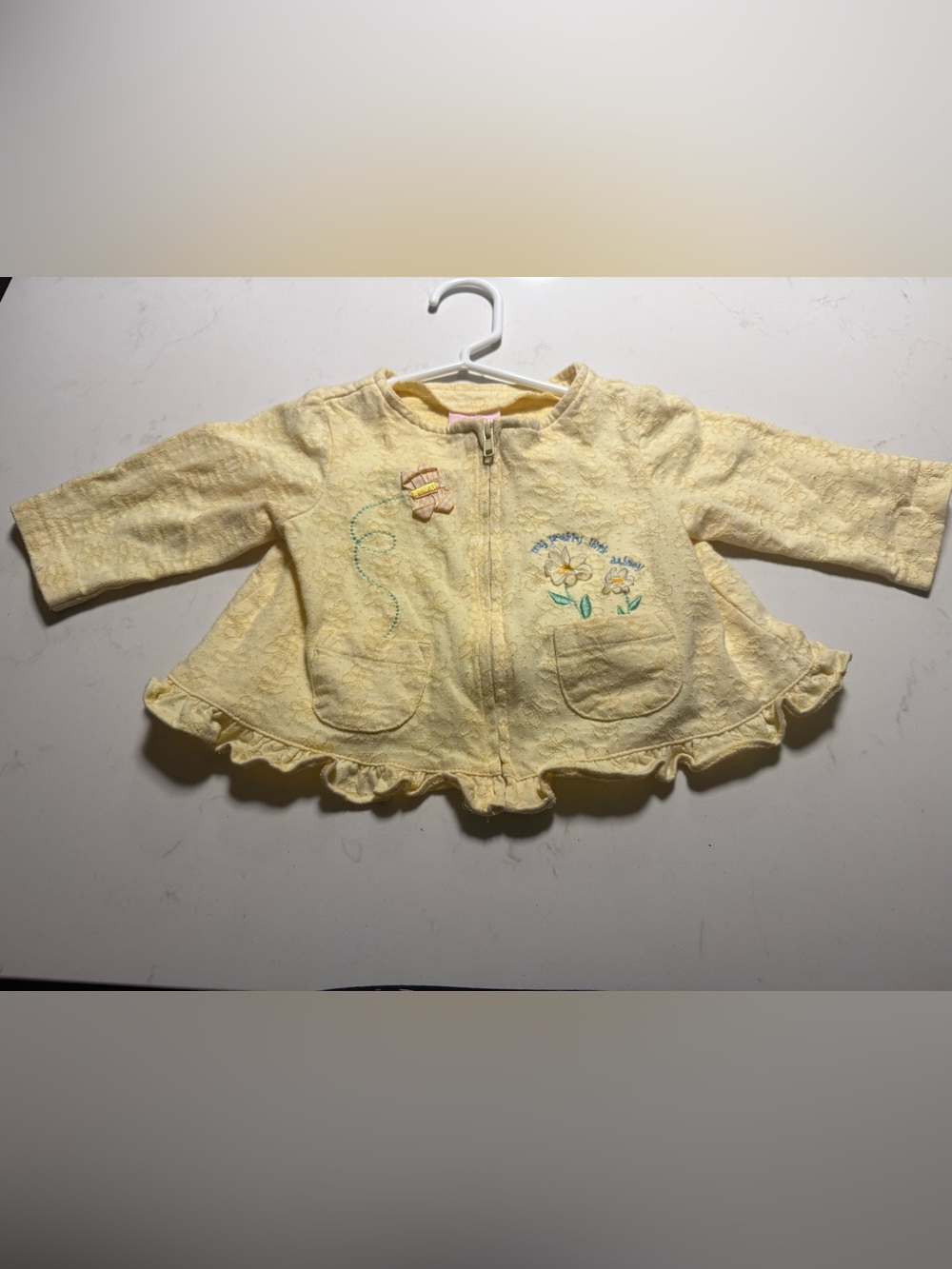 Vintage Yellow Floral Baby sweater